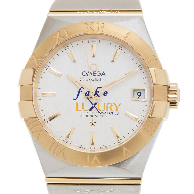 Omega Constellation 123.20.38.21.02.006 Replica Watch, Silver Dial, 18kt Gold & Steel Case - Luxury Replica Watch