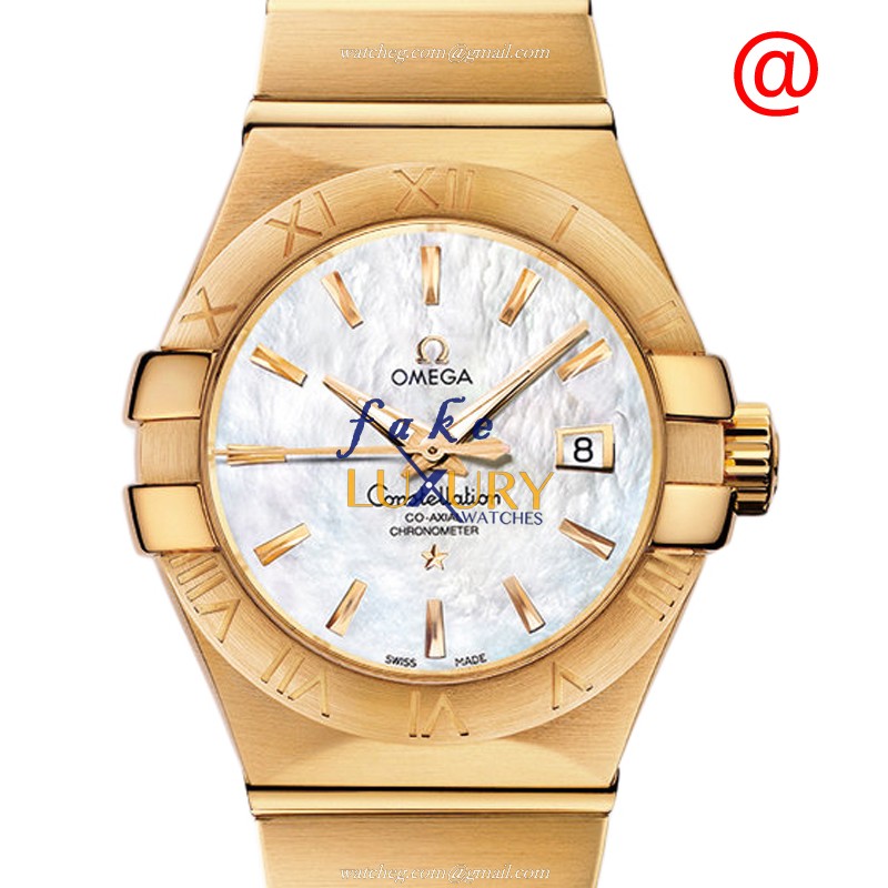 Omega 123.50.31.20.05.002 CONSTELLATION Auto 18kt Yellow Gold Replica Watch - Luxury Replica Watch