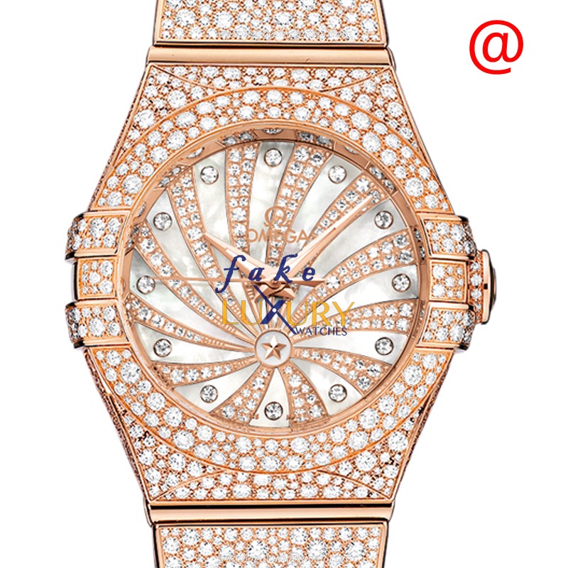 Omega 123.55.31.20.55.006 Automatic 18kt Rose Gold Diamond Bezel Replica Watch - Luxury Replica Watch