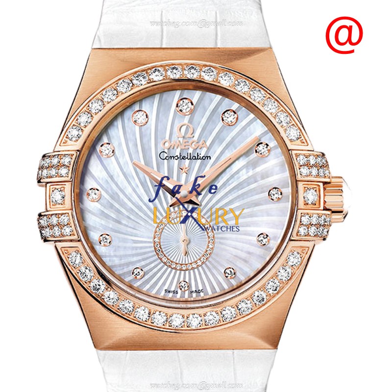 Omega 123.58.35.20.55.001 Constellation Automatic 18kt Rose Gold & Diamond Replica Watch - Swiss - Luxury Replica Watch