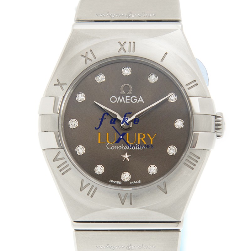 Omega 131.10.25.60.56.001 Constellation Quartz Steel Replica Watch, Brown Dial, Silver Strap - Luxury Replica Watch