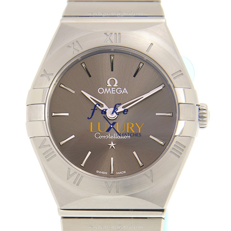 Omega 131.10.28.60.06.001 Quartz Stainless Steel Replica Watch - Gray Dial, Silver Strap - Luxury Replica Watch