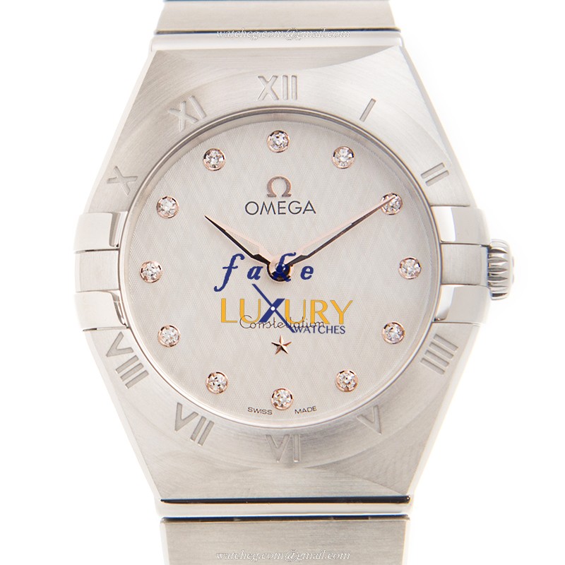 Omega Constellation 131.10.28.60.52.001 Quartz Steel Silver Dial Replica Watch - Luxury Replica Watch