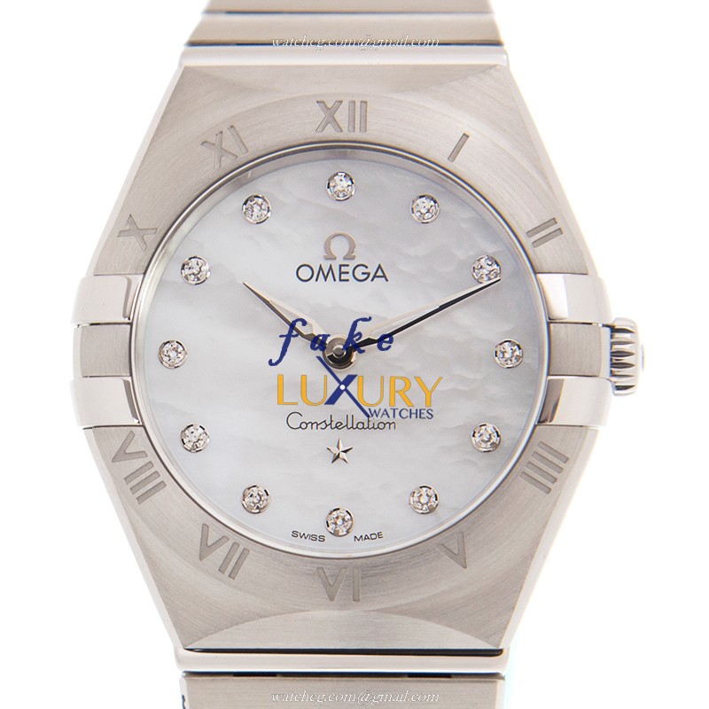 Omega Constellation 131.10.28.60.55.001 Quartz Stainless Steel White Dial Replica Watch - Luxury Replica Watch