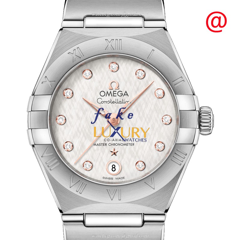 Omega 131.10.29.20.52.001 Constellation Auto Swiss Movement Replica Watch, Silver Dial & Strap - Luxury Replica Watch