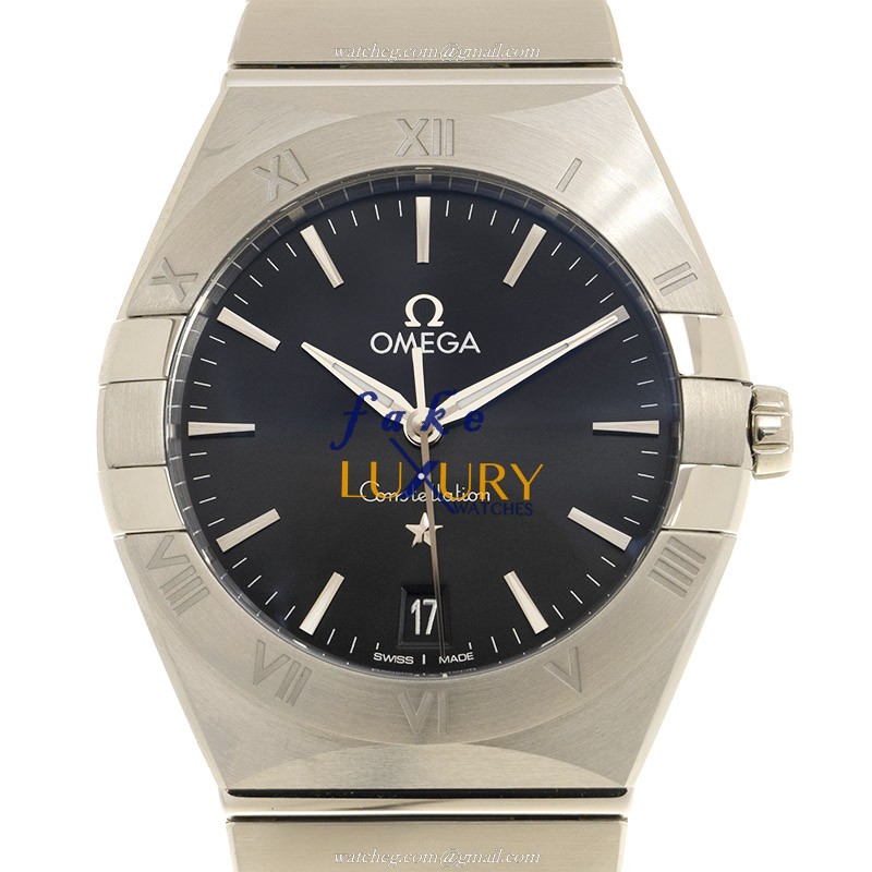 Omega 131.10.36.60.01.001 Replica Watch, Black Dial, Steel Bracelet, Quartz Movement - Luxury Replica Watch