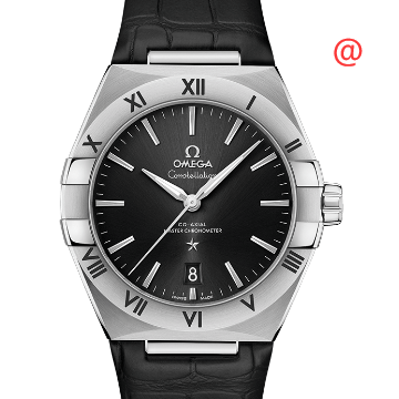 Omega Constellation 131.13.39.20.01.001 Replica Watch, Black Dial, Steel Case, Rubber Strap - Luxury Replica Watch