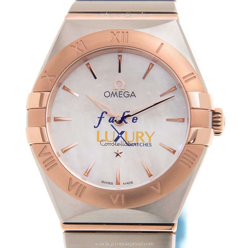 Omega 131.20.28.60.05.001 Constellation Quartz 18kt Rose Gold & Steel Replica Watch - Swiss - Luxury Replica Watch