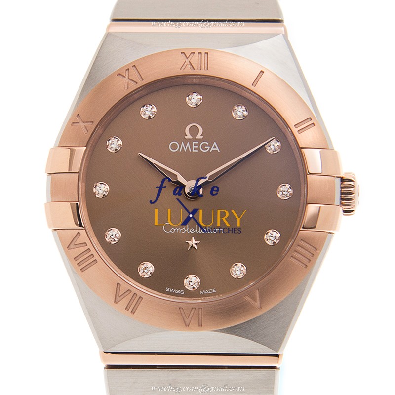 Omega 131.20.28.60.63.001 Constellation Quartz 18kt Rose Gold & Steel Replica Watch, Automatic - Luxury Replica Watch