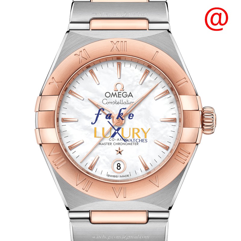 Omega Constellation 131.20.29.20.05.001 - Automatic - White Mother of Pearl Dial - 18kt Rose Gold & - Luxury Replica Watch