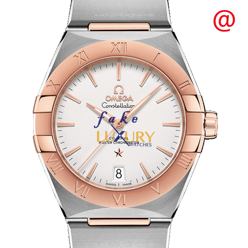 Omega 131.20.36.20.02.001 Constellation Replica Watch, Automatic, Silver Dial, 18kt Rose Gold & - Luxury Replica Watch