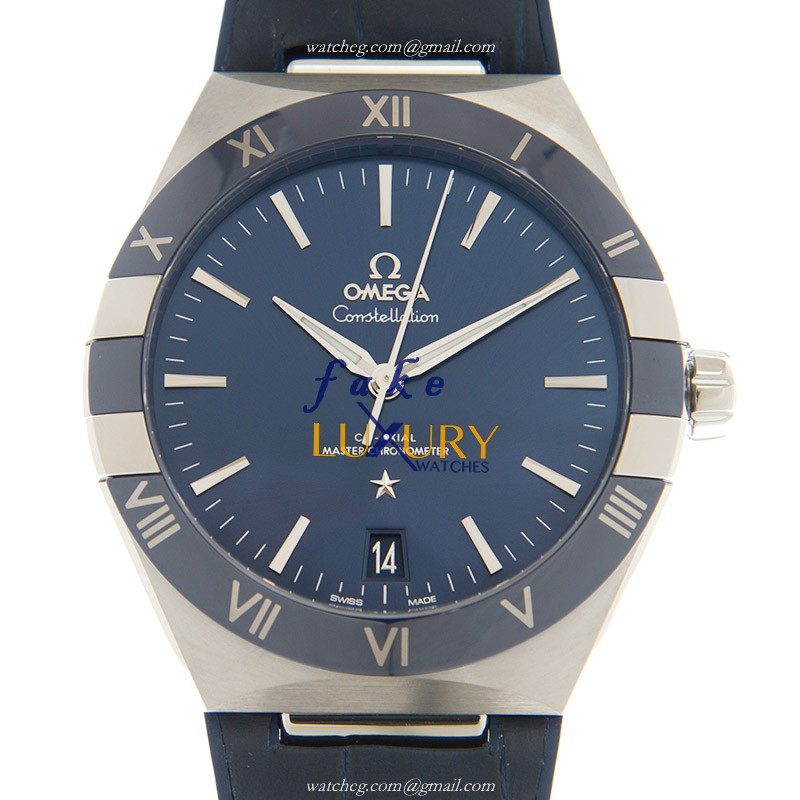 Omega 131.33.41.21.03.001 Constellation Replica Watch, Blue Dial, Steel Case, Automatic Movement - Luxury Replica Watch