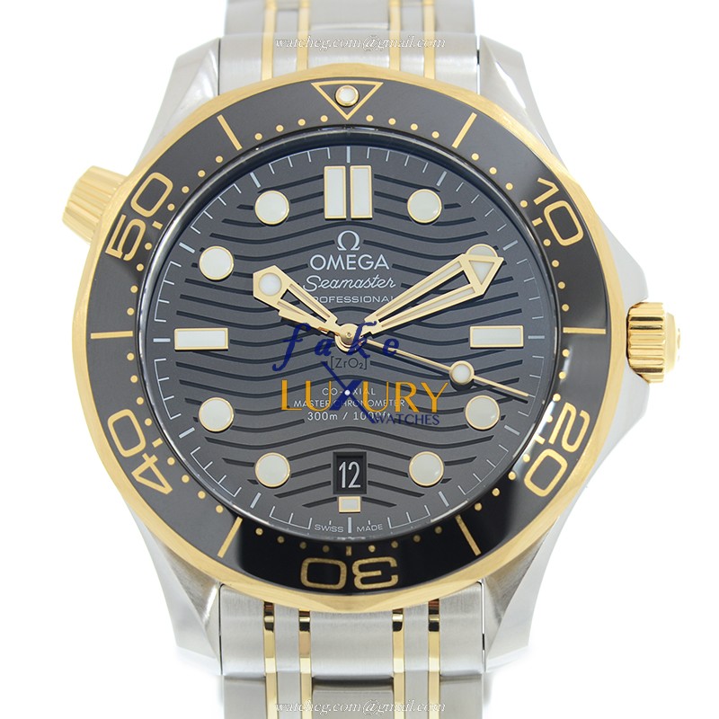 Omega SEAMASTER 210.20.42.20.01.002 Automatic 18kt Gold & Steel - Replica Watch - 42mm - Sapphire - Luxury Replica Watch