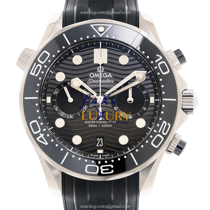 Omega 210.32.44.51.01.001 SEAMASTER Automatic Stainless Steel Black Dial Rubber Strap Replica Watch - Luxury Replica Watch