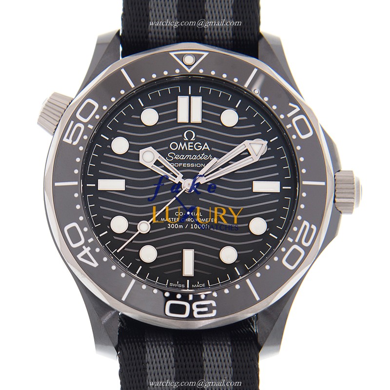 Omega 210.92.44.20.01.002 Seamaster Replica Watch, Black Dial, Ceramic Case, Automatic - Luxury Replica Watch
