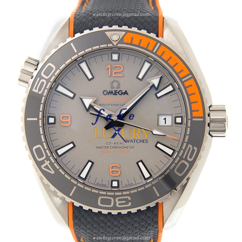 Omega 215.92.44.21.99.001 SEAMASTER Titanium Automatic Replica Watch, Gray Dial, Black Strap - Luxury Replica Watch
