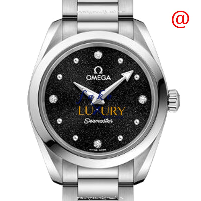 Omega 220.10.28.60.51.001 Quartz Steel Case Replica Watch, Black Dial, Silver Strap - Luxury Replica Watch
