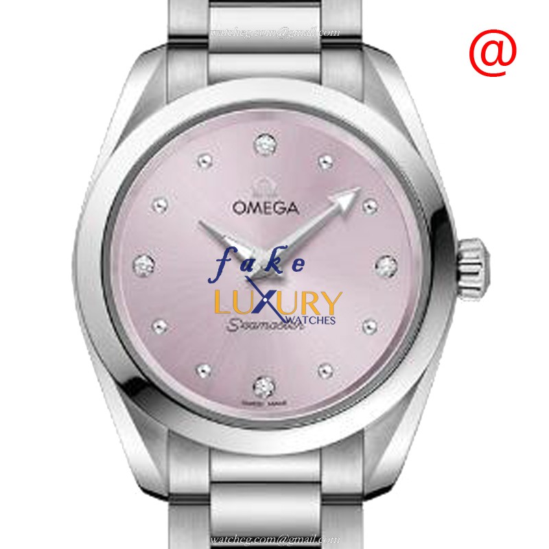 Omega Seamaster 220.10.28.60.60.001 Replica Watch, Quartz Movement, Purple Dial, Steel Bracelet - Luxury Replica Watch