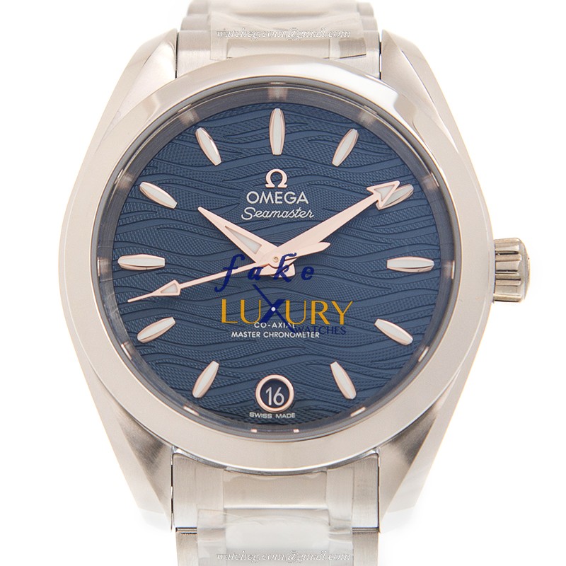Omega 220.10.34.20.03.001 Seamaster Replica Watch With Blue Dial, Steel Bracelet, Automatic Movement - Luxury Replica Watch