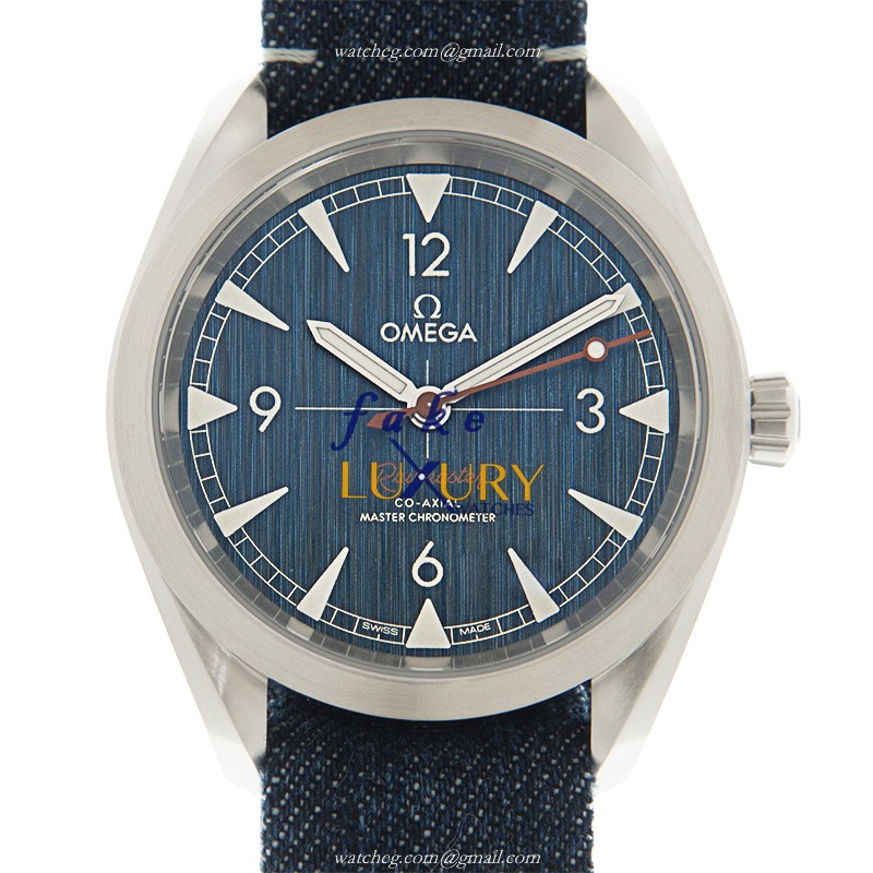 Omega 220.12.40.20.03.001 SEAMASTER Auto Swiss - Stainless - Blue Dial - Jeans Strap Replica Watch - Luxury Replica Watch