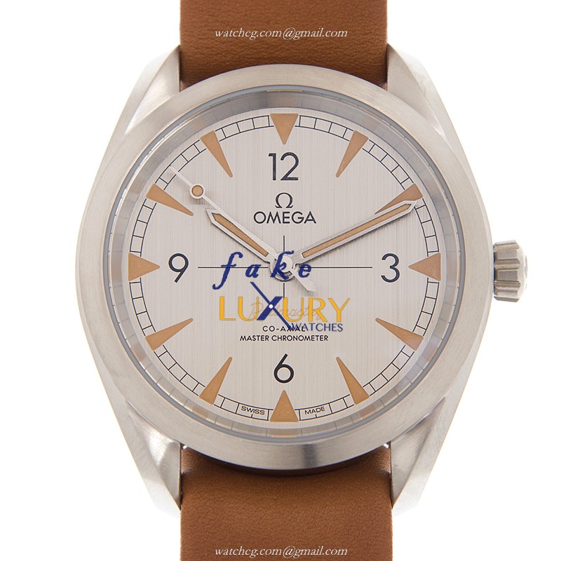 Omega 220.12.40.20.06.001 Replica Watch, Swiss Automatic, Stainless Steel Case, Silver Dial, Brown - Luxury Replica Watch