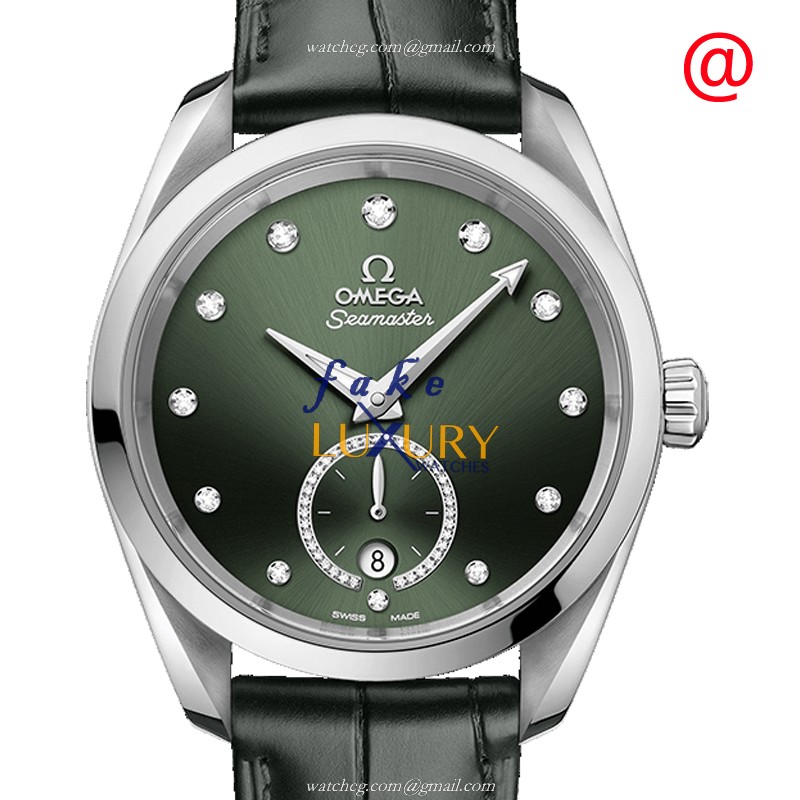 Omega 220.13.38.20.60.001 Seamaster Green Dial Black Alligator | Automatic | Steel | Replica Watch - Luxury Replica Watch