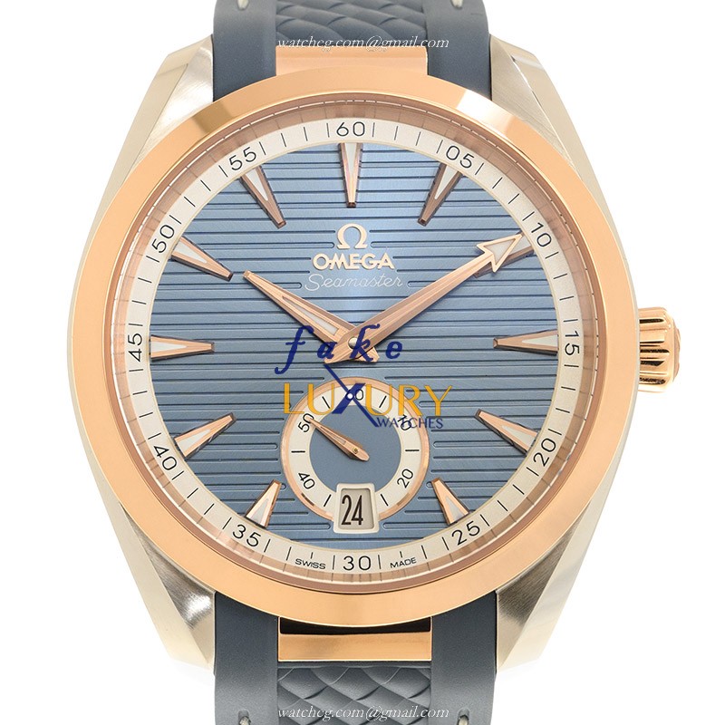 Omega Seamaster 220.22.41.21.03.001 - Automatic - Blue Dial - 18kt Rose Gold & Steel - Replica Watch - Luxury Replica Watch