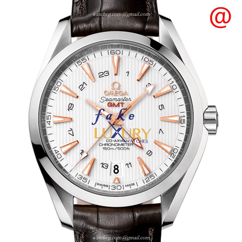 Omega Seamaster 231.13.43.22.02.004 | Silver Dial Brown Alligator | Automatic | Steel | Replica - Luxury Replica Watch