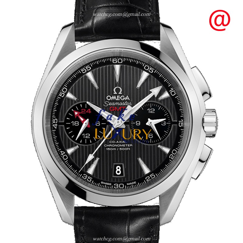 Omega 231.13.43.52.06.001 SEAMASTER Auto, Stainless Steel Case, Gray Dial, Leather Band, Resistant - Luxury Replica Watch