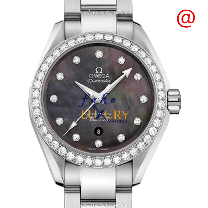Omega 231.15.34.20.57.001 SEAMASTER Automatic Stainless Steel & Diamond Replica Watch, Swiss - Luxury Replica Watch