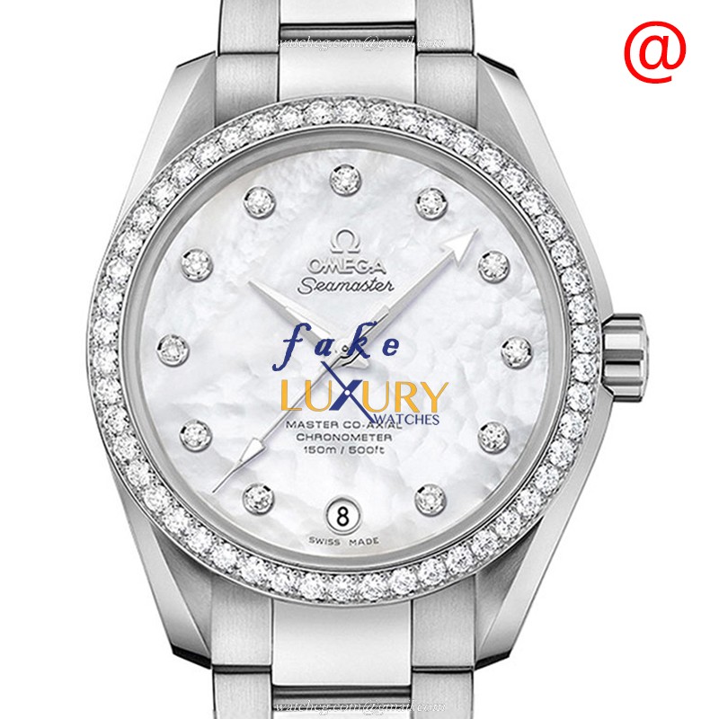 231.15.39.21.55.001 - Omega Seamaster Replica Watch Automatic White Diamond Dial Silver Steel - Luxury Replica Watch
