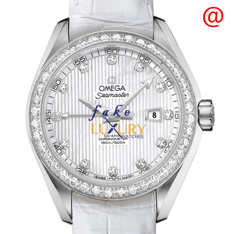 - 231.18.34.20.55.001 SEAMASTER Replica Automatic White Dial Stainless Steel & Diamonds Watch - Luxury Replica Watch