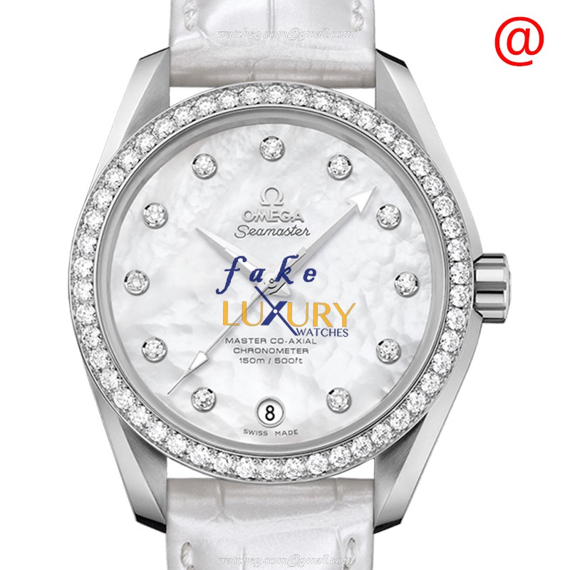 Omega 231.18.39.21.55.001 Seamaster Replica Watch With Automatic Movement, White Mother of Pearl - Luxury Replica Watch
