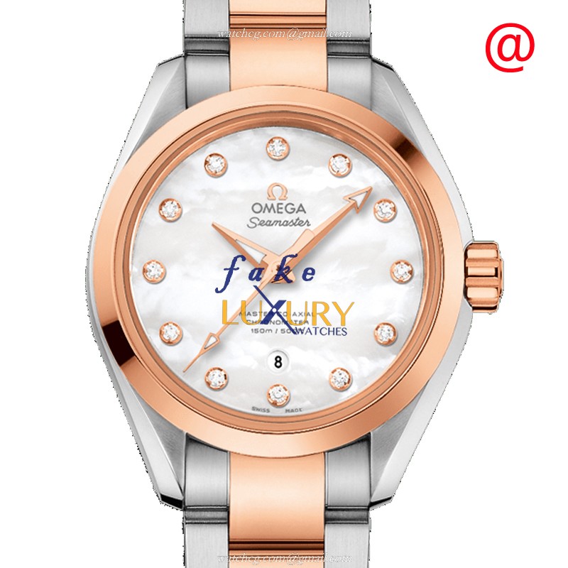 Omega Seamaster 231.20.34.20.55.001 Replica Watch, Automatic Movement, White Mother of Pearl Dial - Luxury Replica Watch