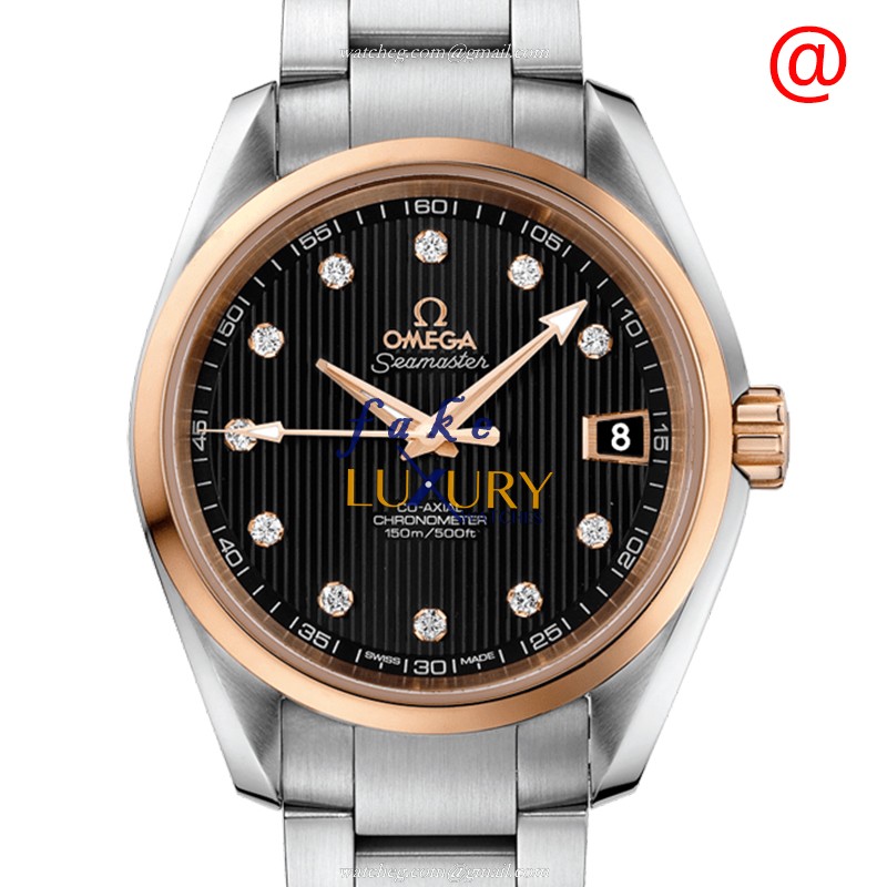 Omega SEAMASTER Automatic 18kt Rose Gold & Steel Replica Watch 231.20.39.21.51.003 - Luxury Replica Watch