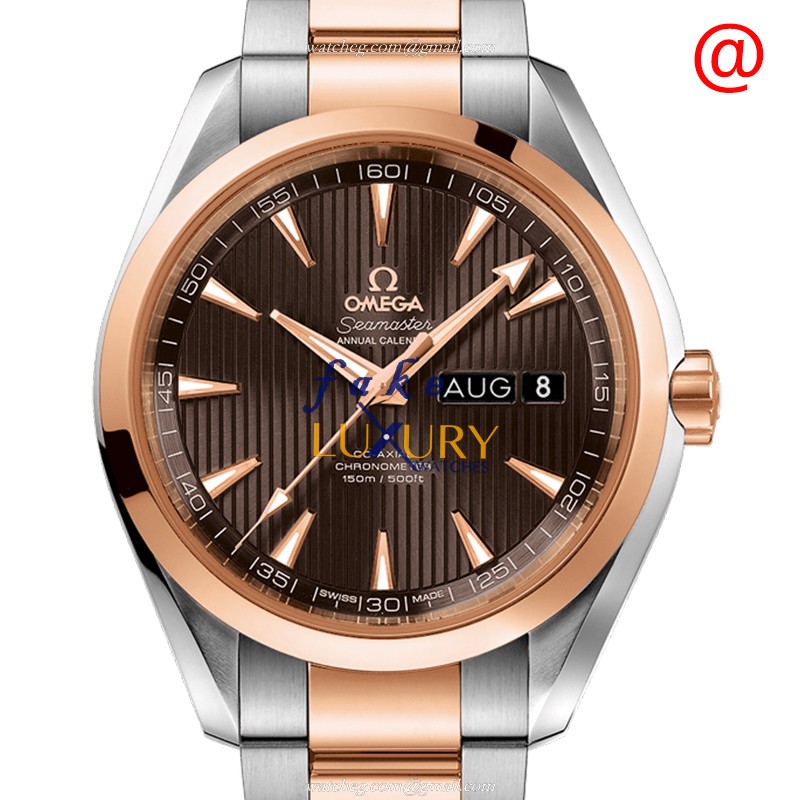Omega 231.20.43.22.06.002 Automatic 18kt Rose Gold & Steel Case Replica Watch - Luxury Replica Watch