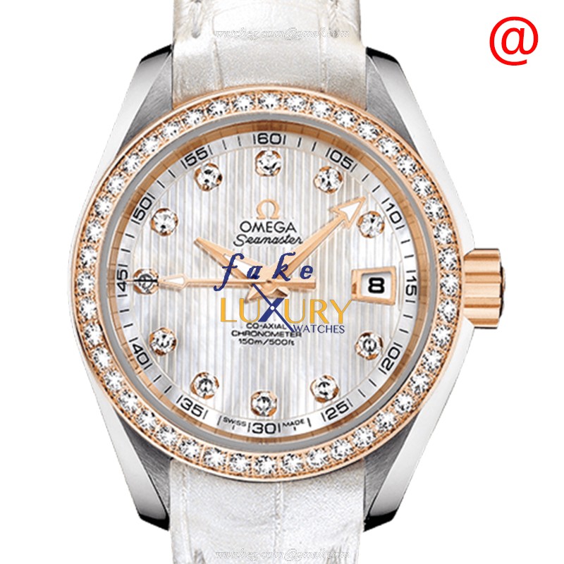 Omega 231.28.30.20.55.001 SEAMASTER Auto 18kt Rose Magic Diamond Replica Watch, Auto Movement - Luxury Replica Watch
