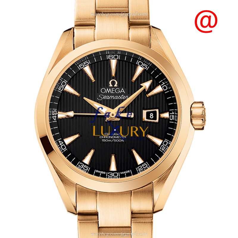 Omega 231.50.34.20.01.001 SEAMASTER Auto 18kt Yellow Gold Replica Watch - Luxury Replica Watch