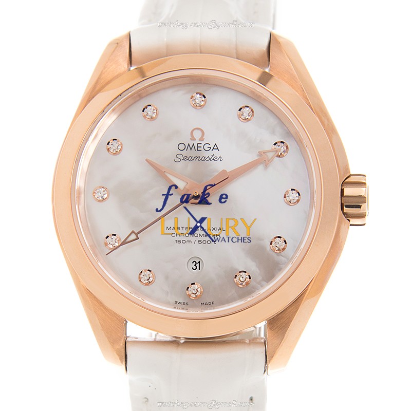 Omega 231.53.34.20.55.001 SEAMASTER Auto 18kt Rose Gold Replica Watch - Luxury Replica Watch