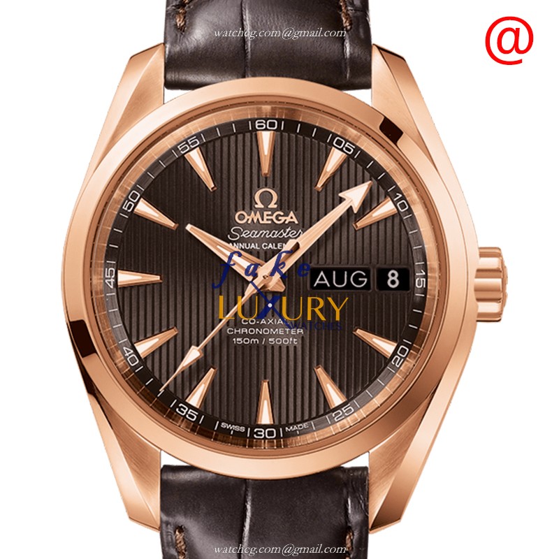Omega 231.53.39.22.06.001 Seamaster Replica Watch, Automatic Movement, Brown Dial, Rose Gold Case - Luxury Replica Watch