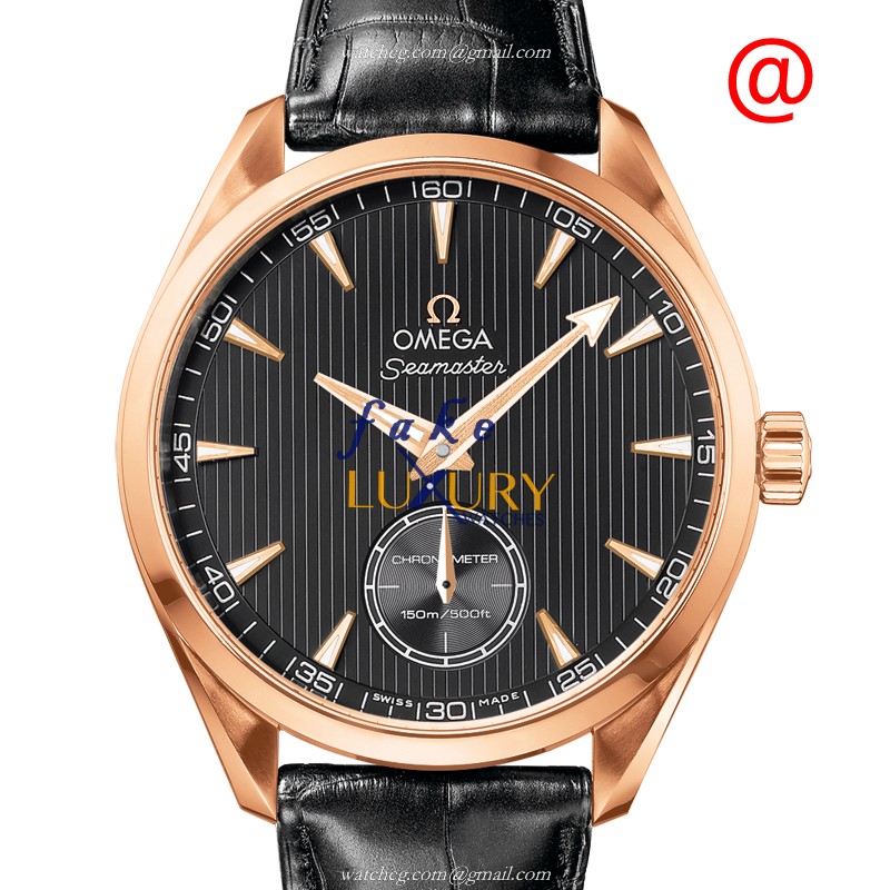 Omega SEAMASTER 231.53.49.10.06.001 Manual Wind 18kt Rose Gold Replica Watch - Gray Dial, Leather - Luxury Replica Watch