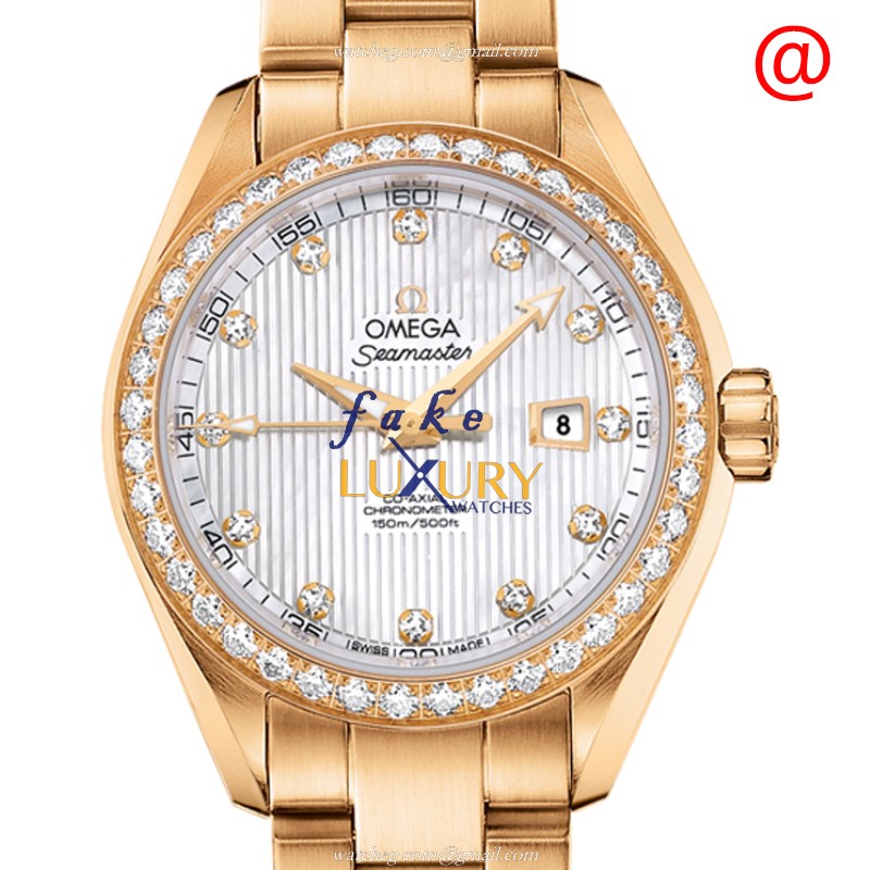 Omega Seamaster Replica Watch 231.55.34.20.55.001, 18kt Gold Diamond Case, Automatic Movement - Luxury Replica Watch