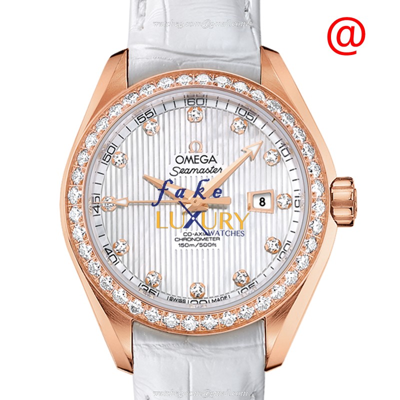 Omega Seamaster 231.58.34.20.55.002 Replica Watch, 18kt Rose Gold & Diamond Case, Automatic - Luxury Replica Watch