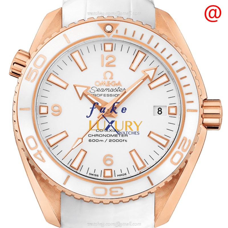 Omega Seamaster 232.63.42.21.04.001 Replica Watch With Automatic Movement, White Dial, Rose Gold & - Luxury Replica Watch