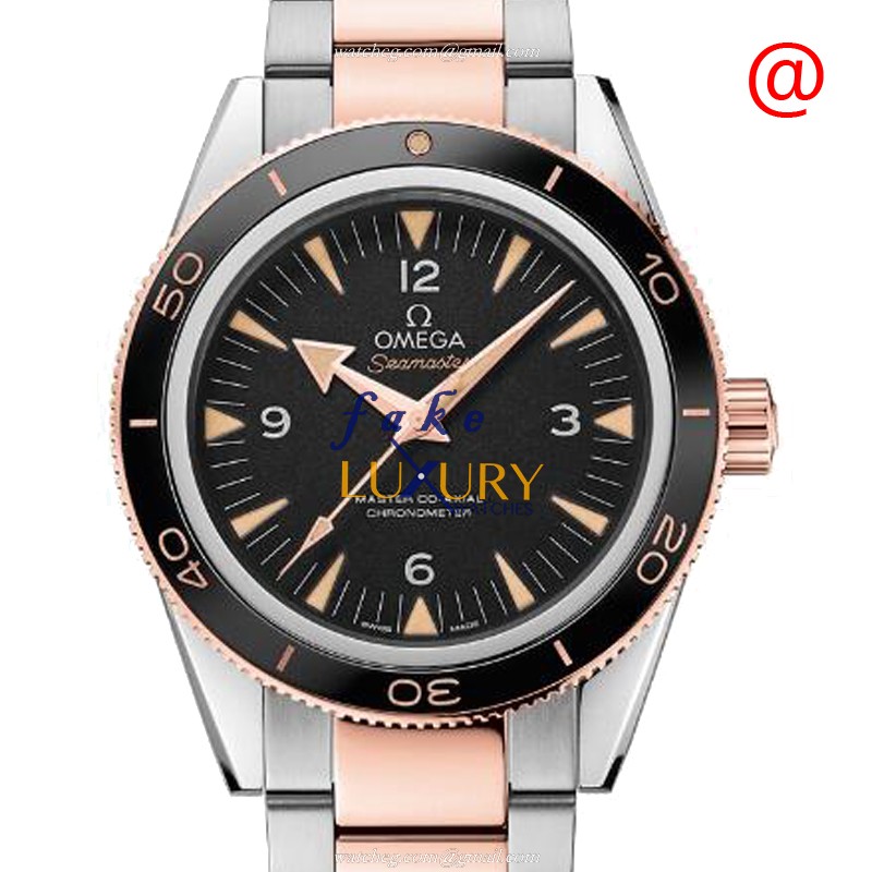 Omega 233.20.41.21.01.001 SEAMASTER Auto 41mm 18kt Rose Gold & Steel Case Replica Watch - Luxury Replica Watch