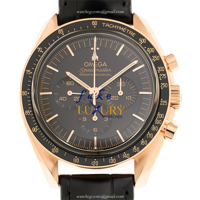 Omega SPEEDMASTER 310.63.42.50.01.001 Automatic 18kt Rose Gold Replica Watch - 42mm Black Dial - Luxury Replica Watch
