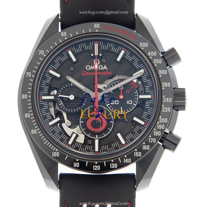 Omega 311.92.44.30.01.002 SPEEDMASTER Ceramic Auto Movement Replica Watch - Black Dial, Leather - Luxury Replica Watch