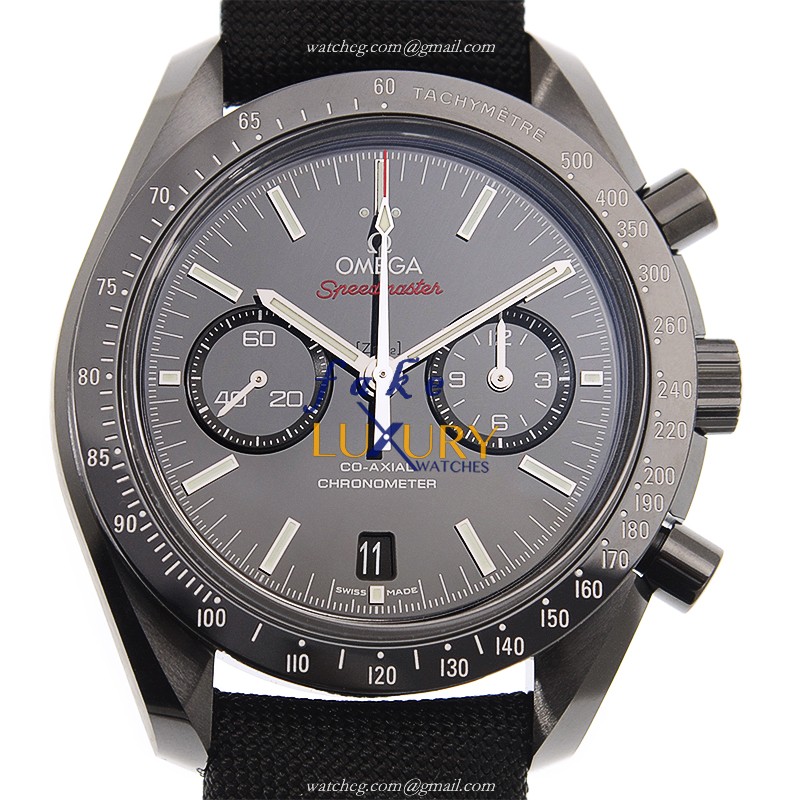 Omega 311.92.44.51.01.007 SPEEDMASTER Automatic Ceramic Replica Watch - Black Dial, Nylon Strap - Luxury Replica Watch
