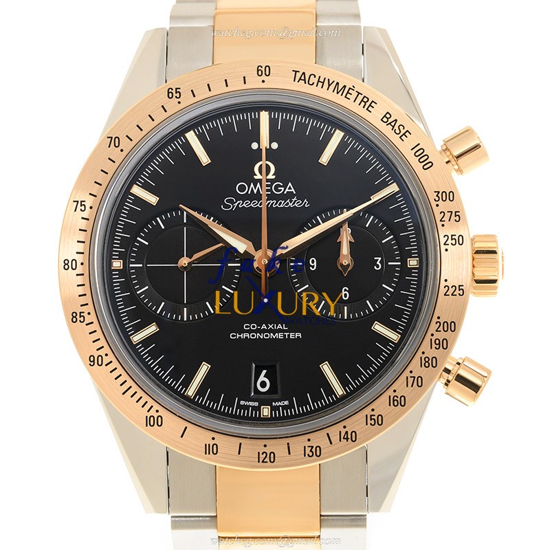 Omega Speedmaster 331.20.42.51.01.002 Replica Watch, Black Dial, Rose Gold & Steel Case, Automatic - Luxury Replica Watch