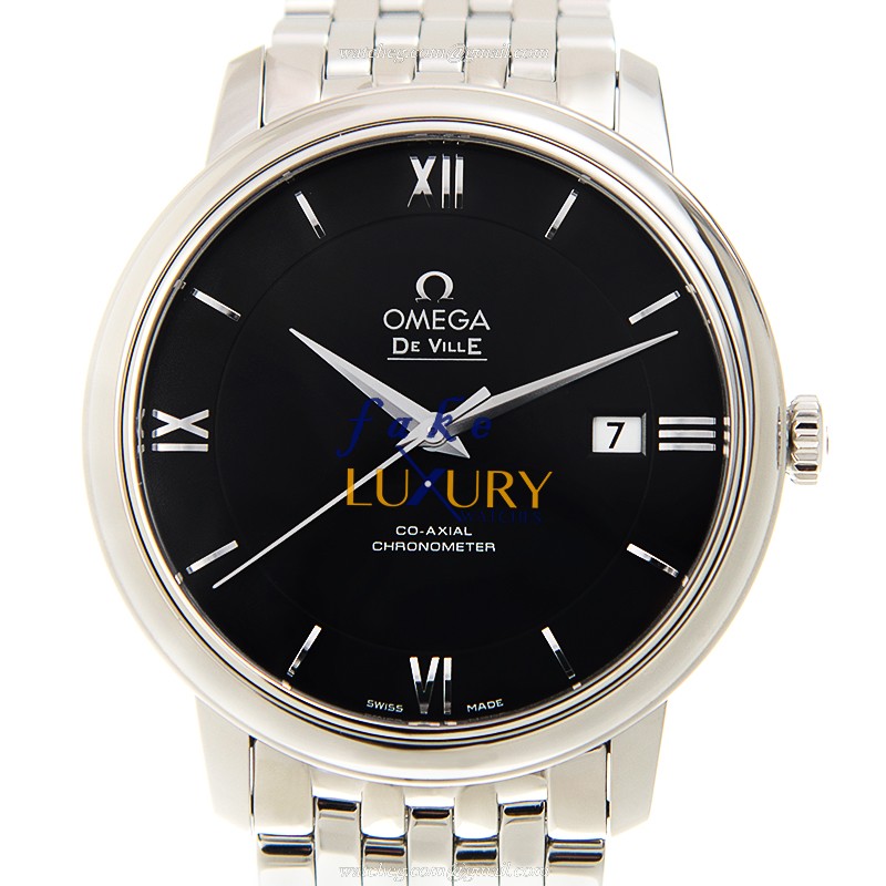 Omega 424.10.40.20.01.001 DE VILLE | Automatic | Steel | Black Dial | Silver Strap Replica Watch - Luxury Replica Watch